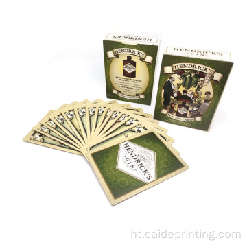 Custom poker kat plastik enprime kat jwe kat
